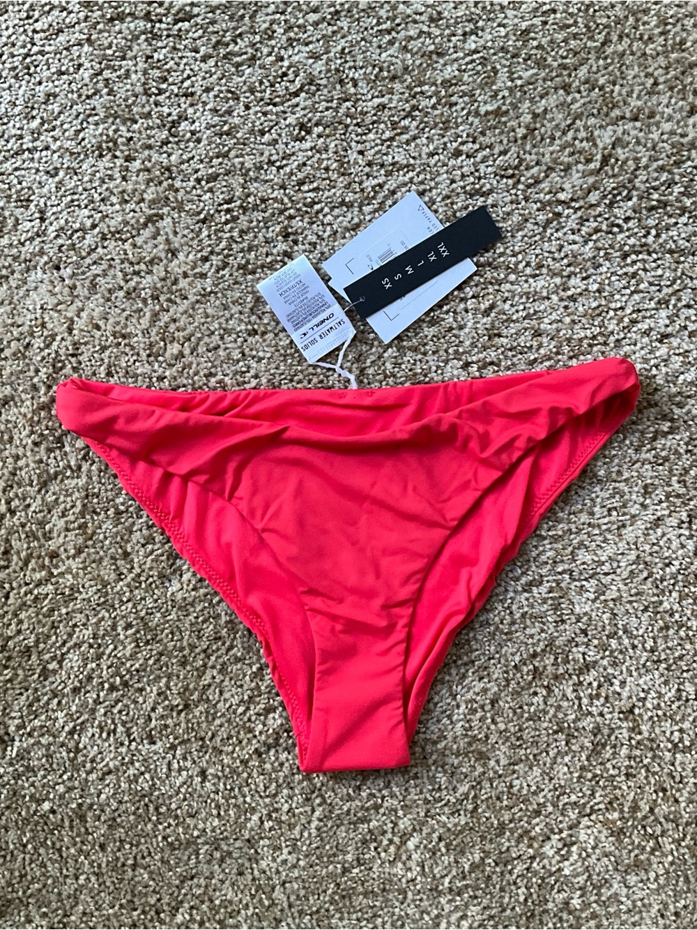 O'Neill Red Saltwater Solids Rockley Bikini Bottom Size XS